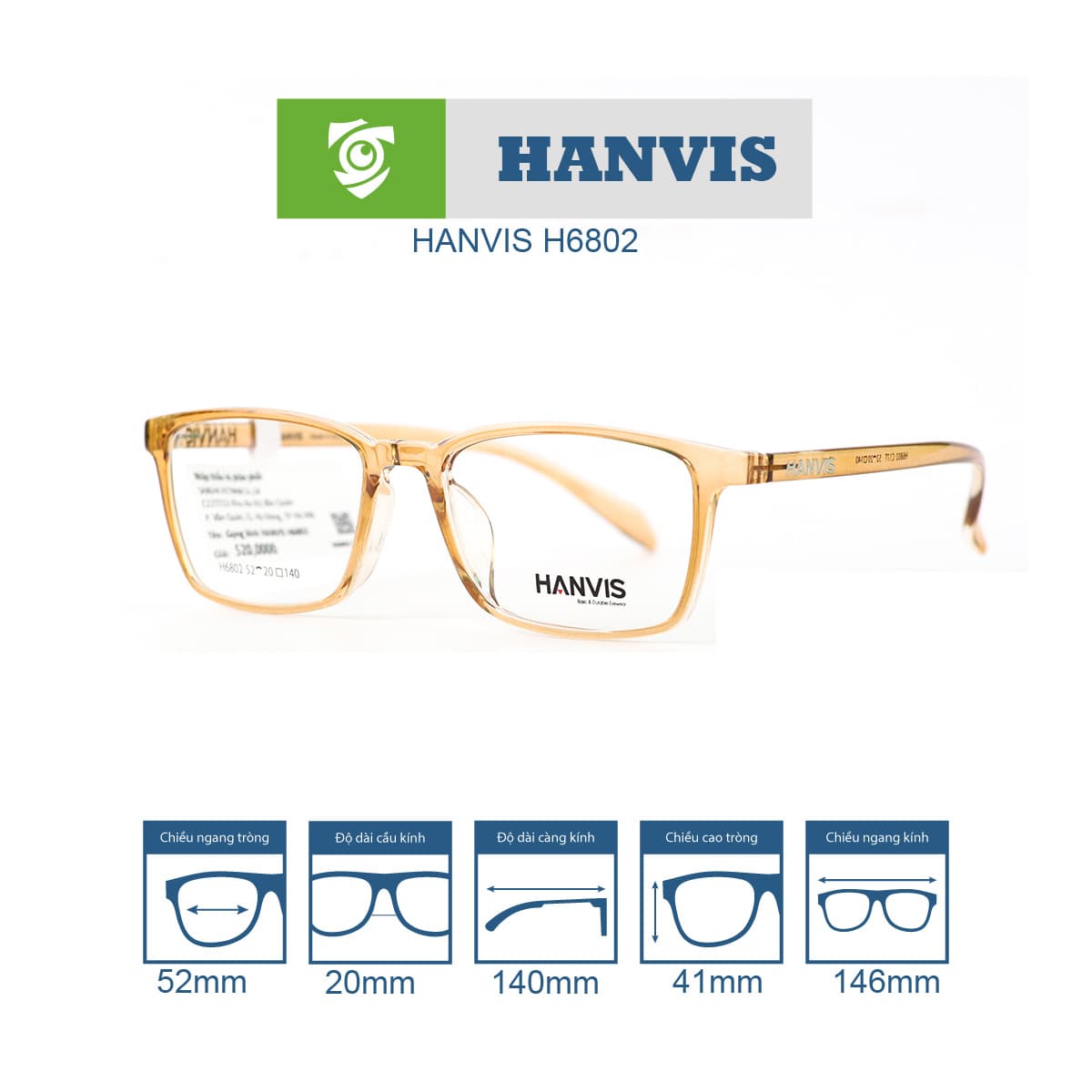Gọng kính HANVIS H6802 - Ảnh 11