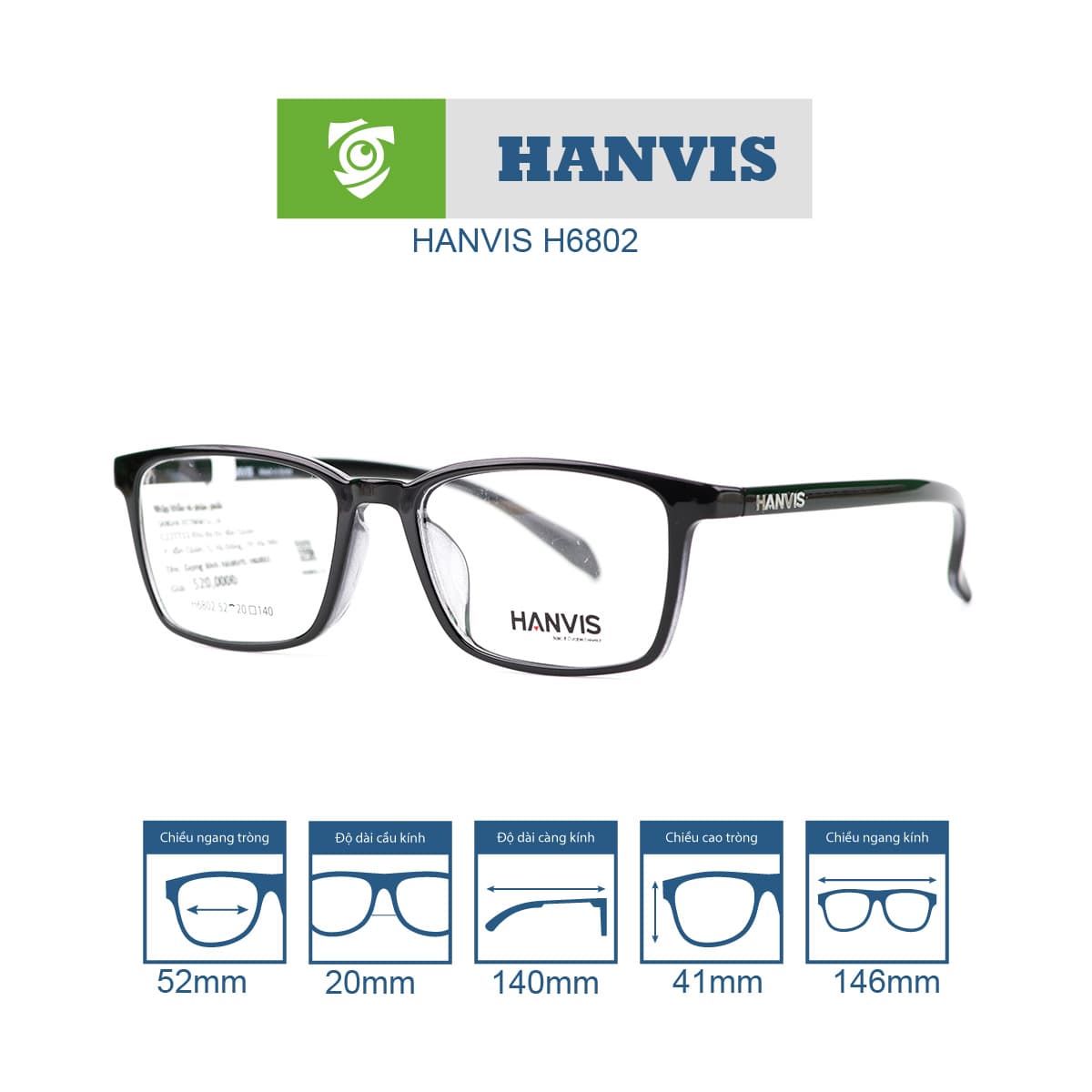 Gọng kính HANVIS H6802 - Ảnh 15