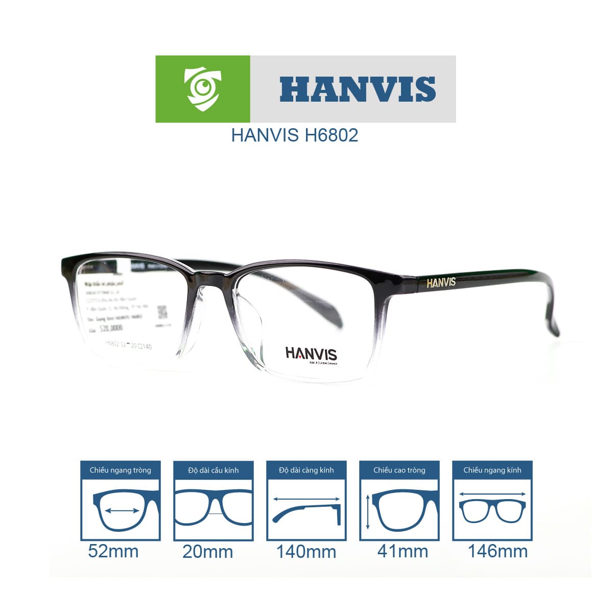 Gọng kính HANVIS H6802 - Ảnh 10