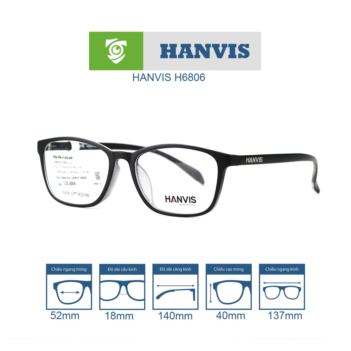 Gọng kính HANVIS H6806 - Ảnh 15