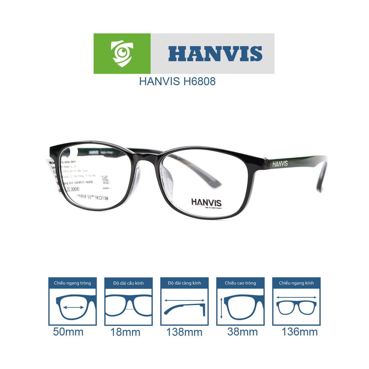 Gọng kính HANVIS H6808 - Ảnh 13