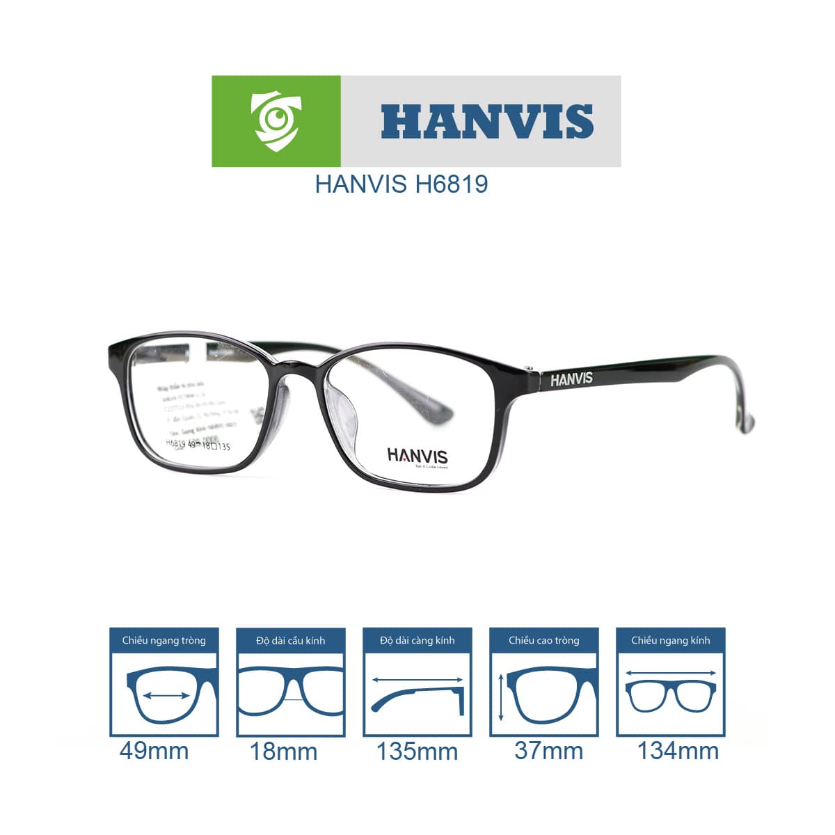 Gọng kính HANVIS H6819 - Ảnh 14