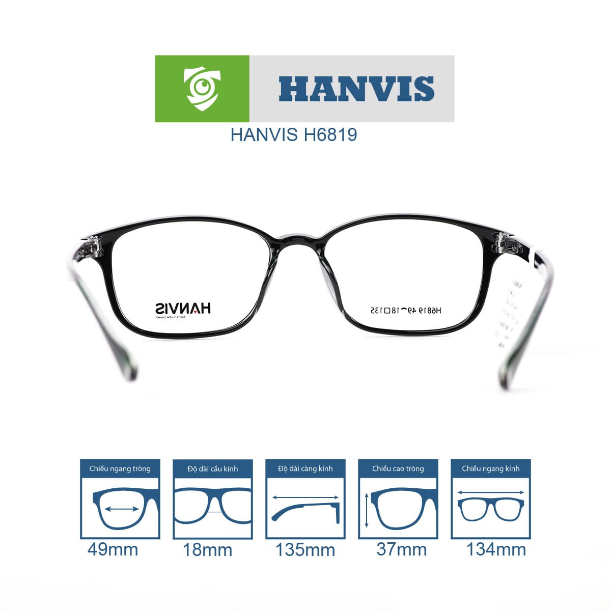 Gọng kính HANVIS H6819 - Ảnh 11