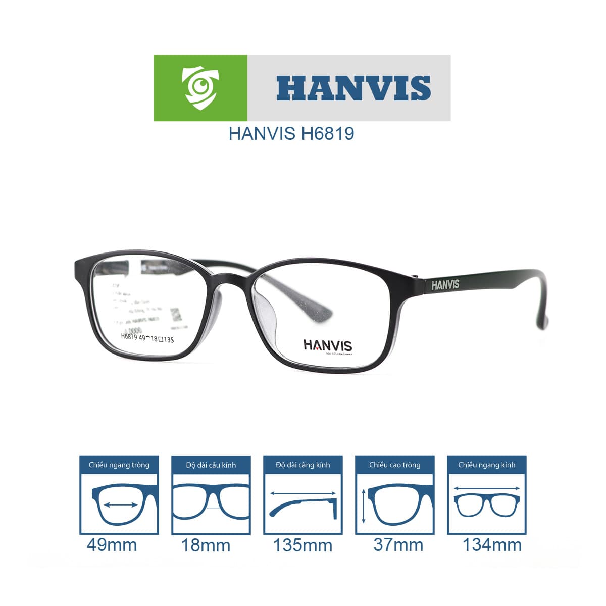 Gọng kính HANVIS H6819 - Ảnh 10
