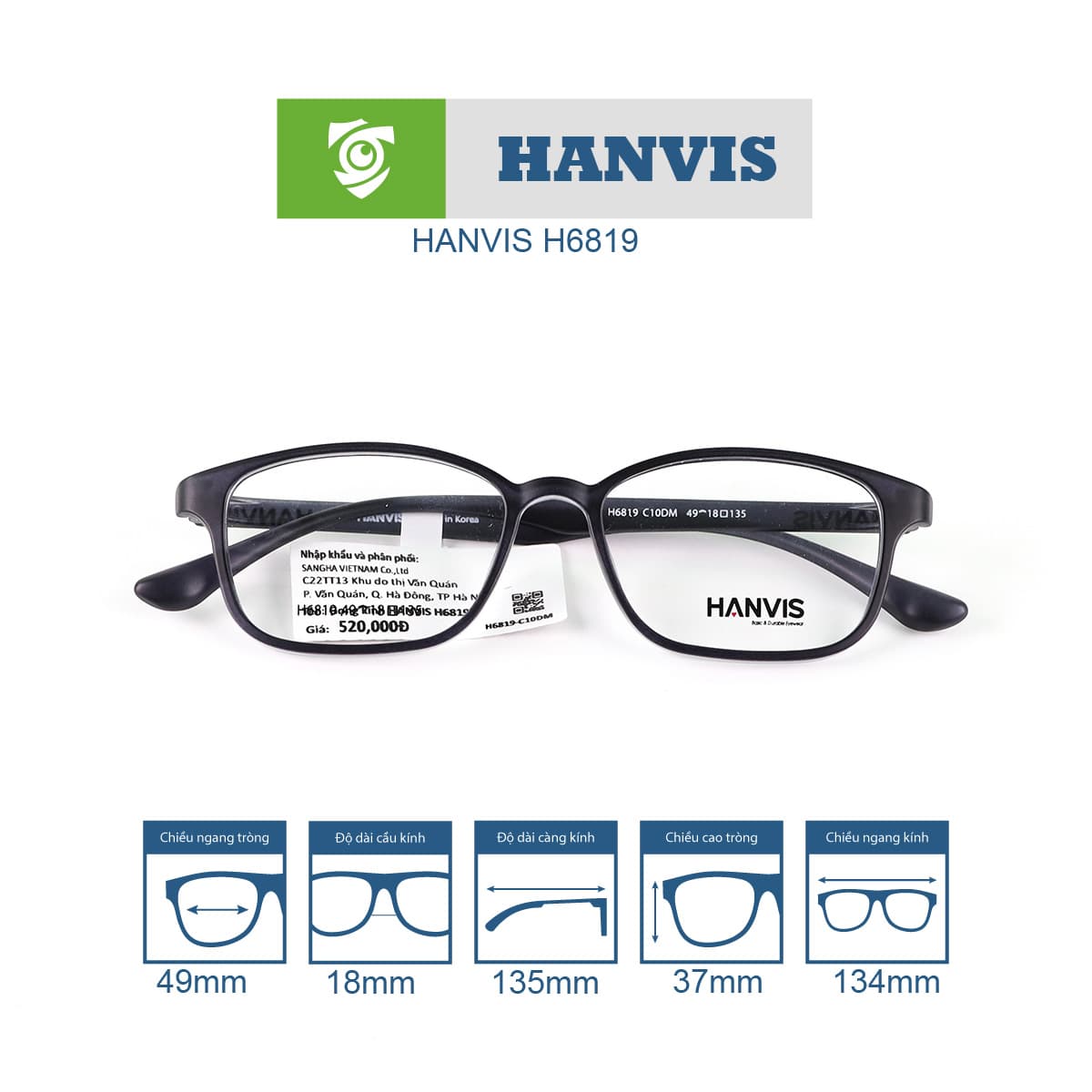 Gọng kính HANVIS H6819 - Ảnh 9
