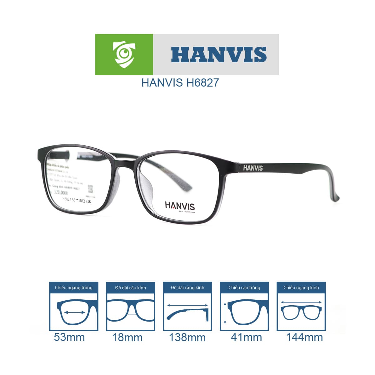 Gọng kính HANVIS H6827 - Ảnh 15