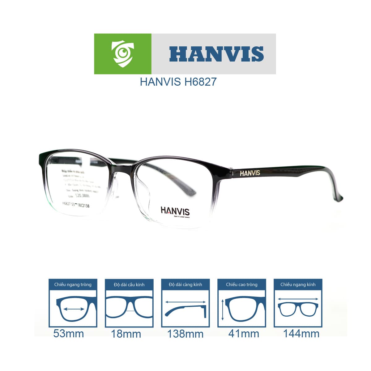 Gọng kính HANVIS H6827 - Ảnh 14