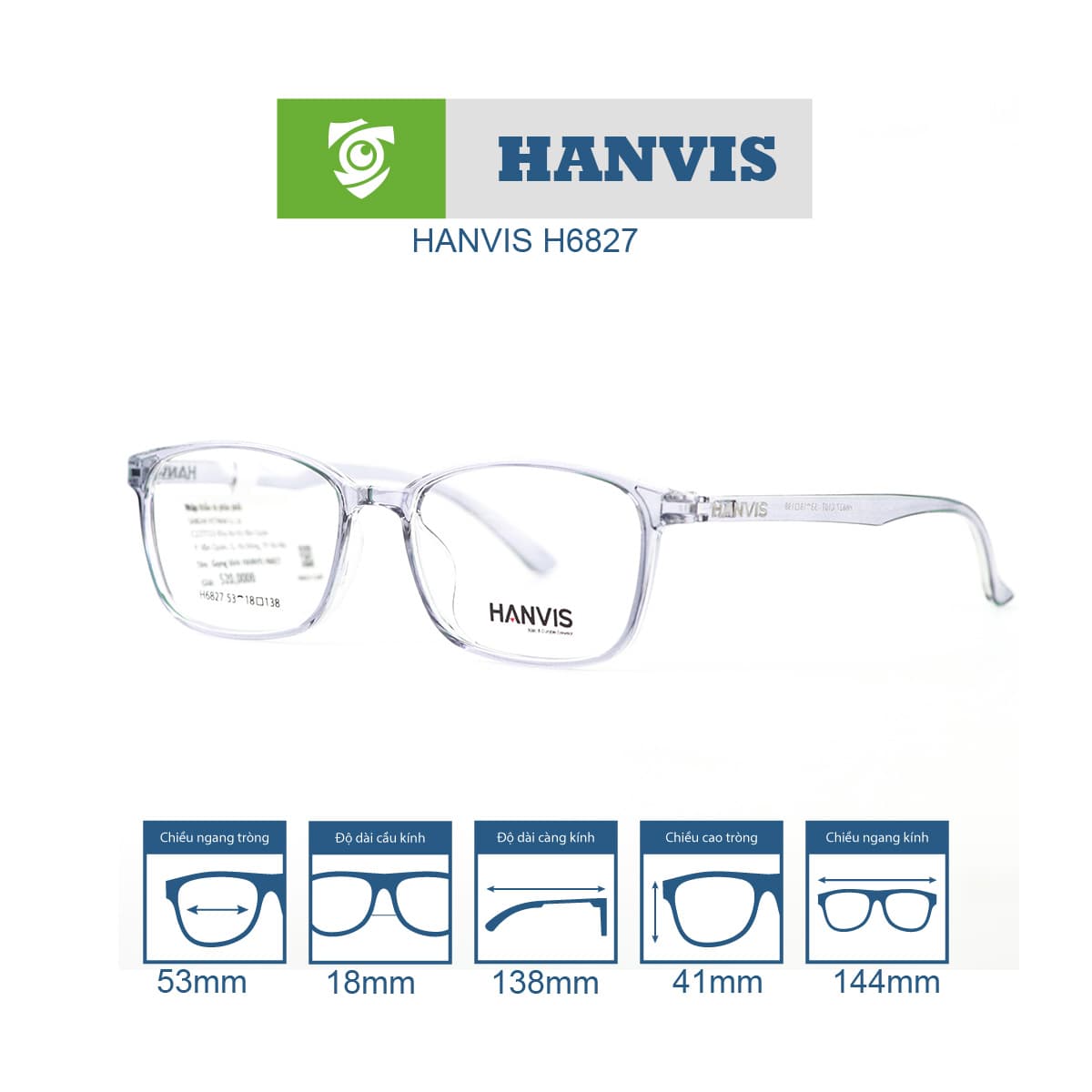 Gọng kính HANVIS H6827 - Ảnh 13