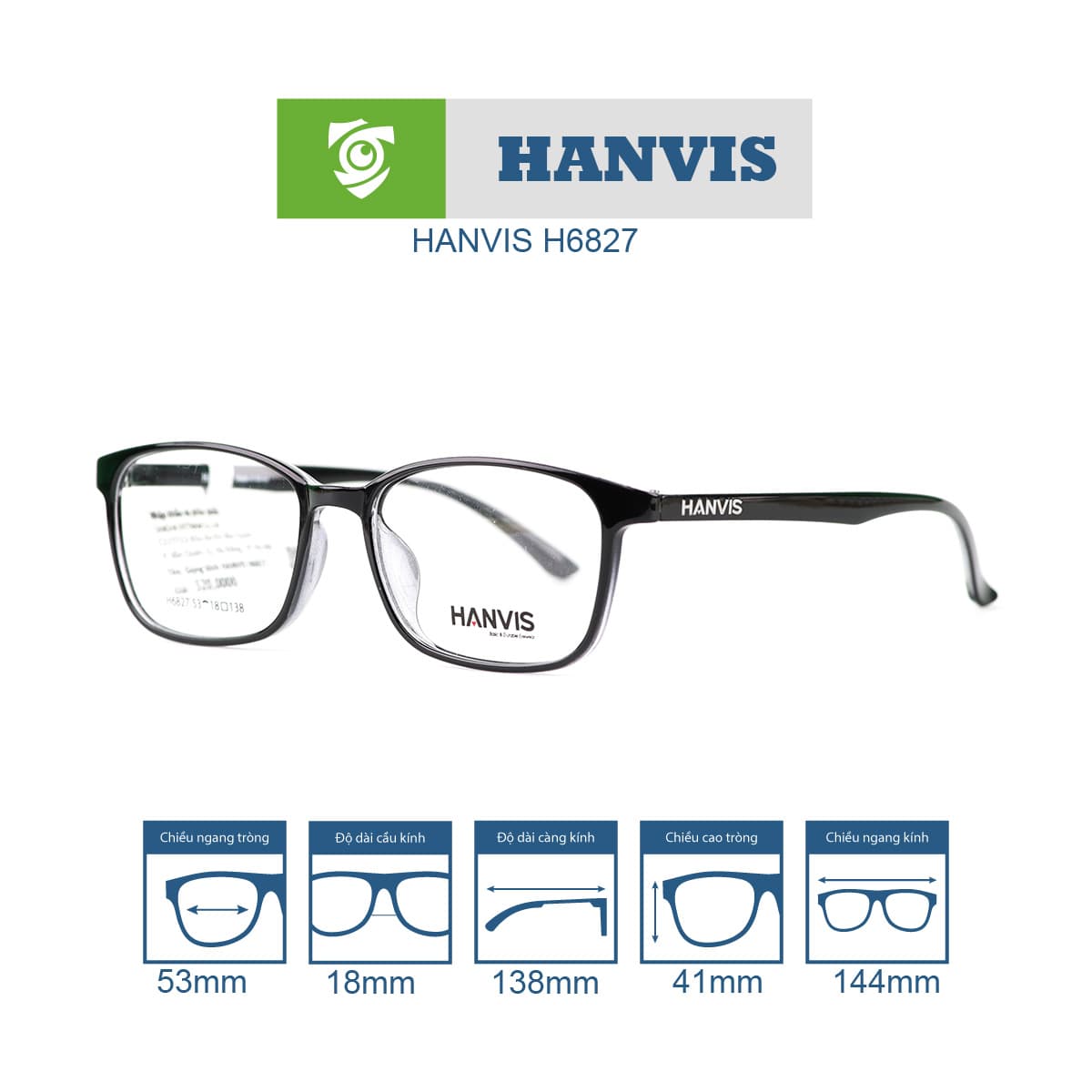 Gọng kính HANVIS H6827 - Ảnh 11