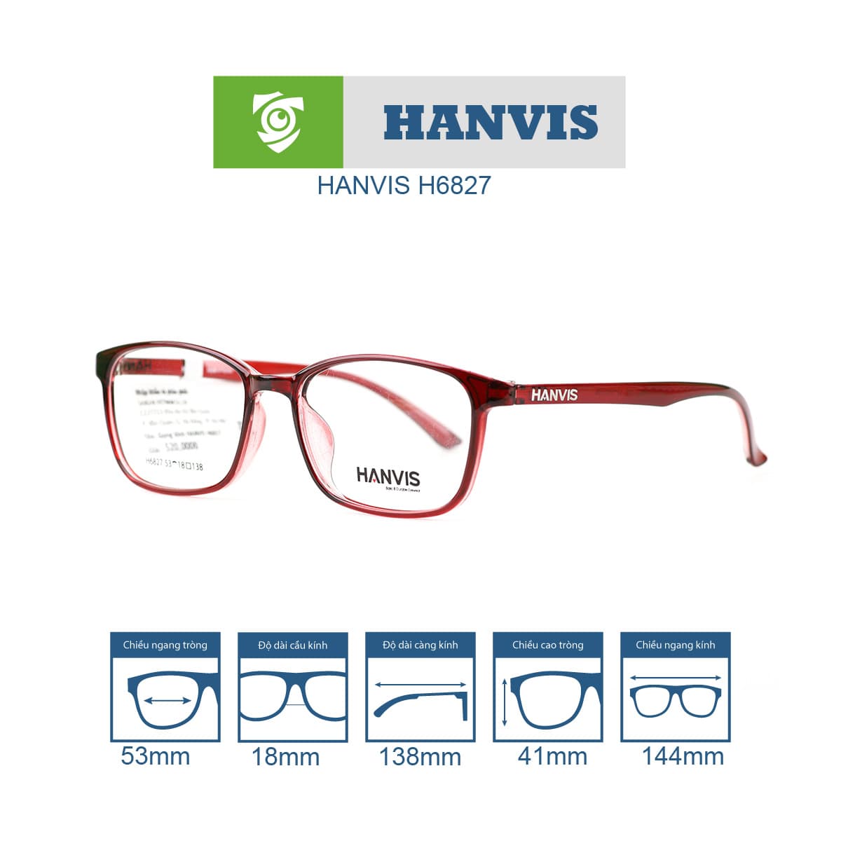 Gọng kính HANVIS H6827 - Ảnh 10