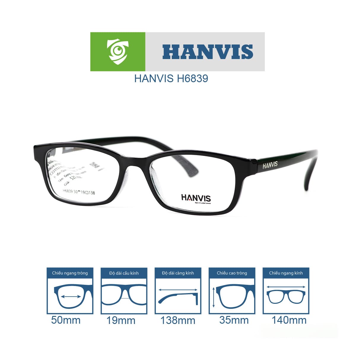 Gọng kính HANVIS H6839 - Ảnh 15