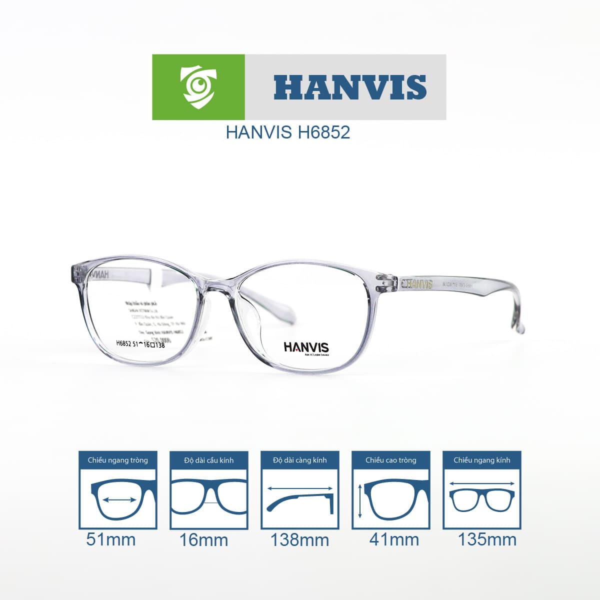 Gọng kính HANVIS H6852 - Ảnh 11