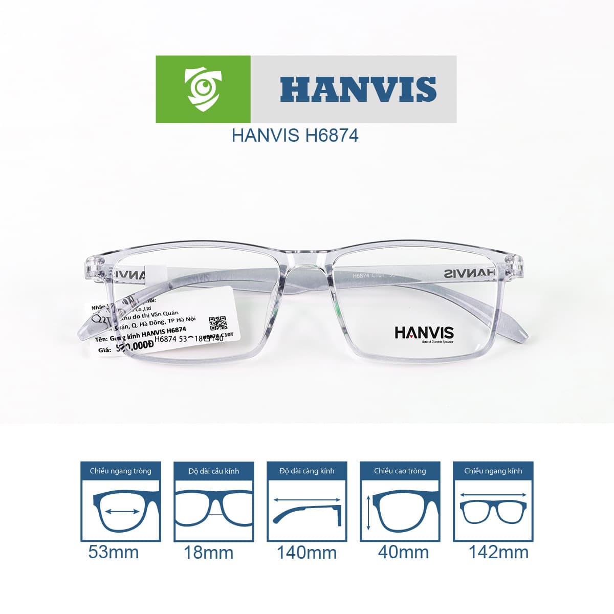 Gọng kính HANVIS H6874 - Ảnh 2