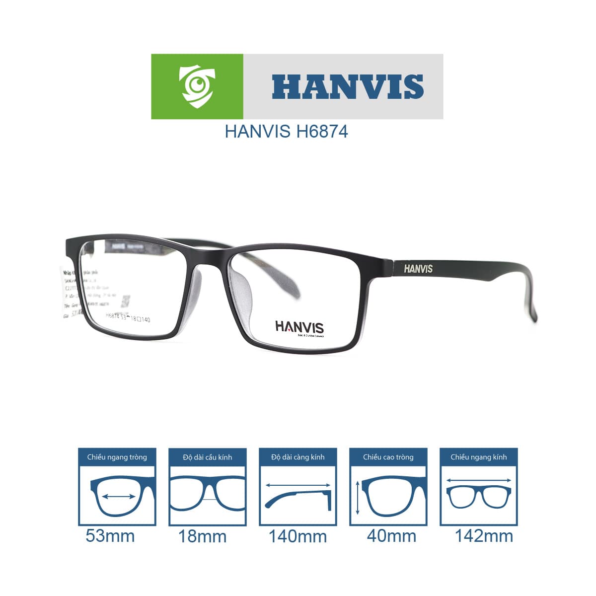 Gọng kính HANVIS H6874 - Ảnh 15