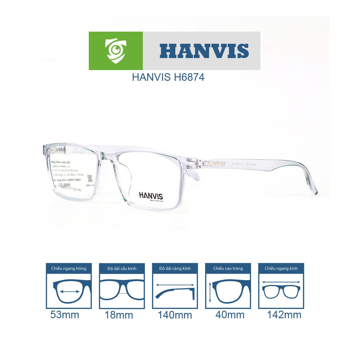 Gọng kính HANVIS H6874 - Ảnh 4