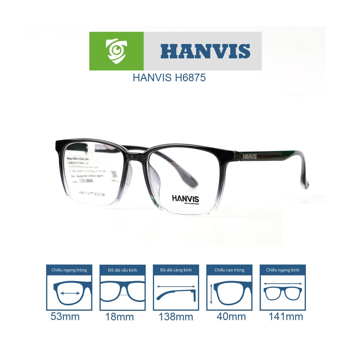 Gọng kính HANVIS H6875 - Ảnh 10
