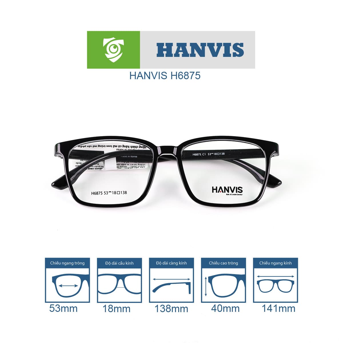 Gọng kính HANVIS H6875 - Ảnh 14