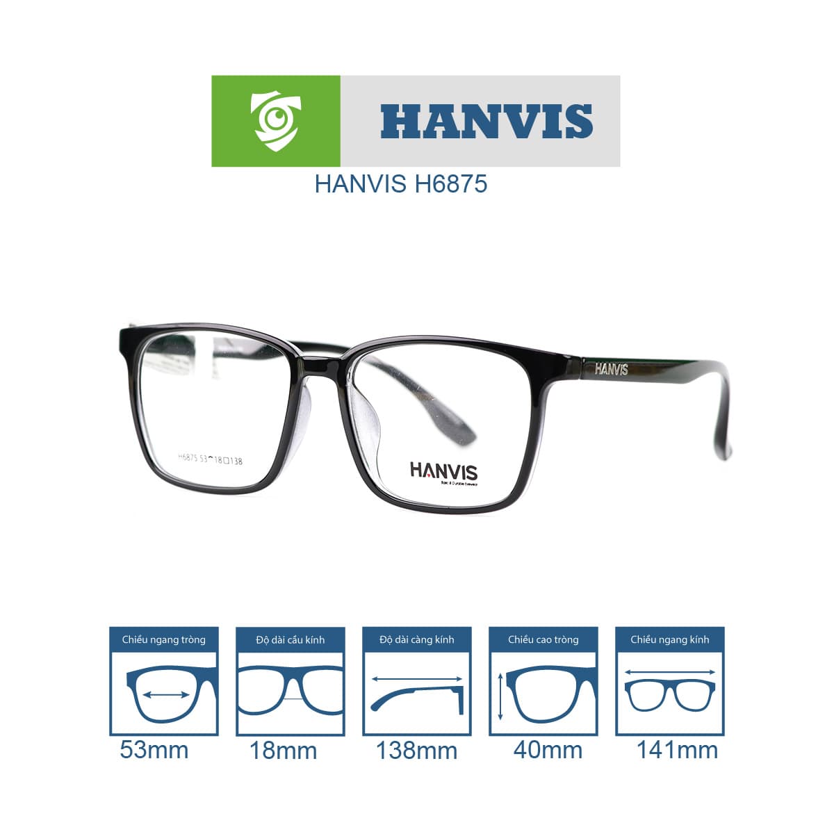 Gọng kính HANVIS H6875 - Ảnh 15