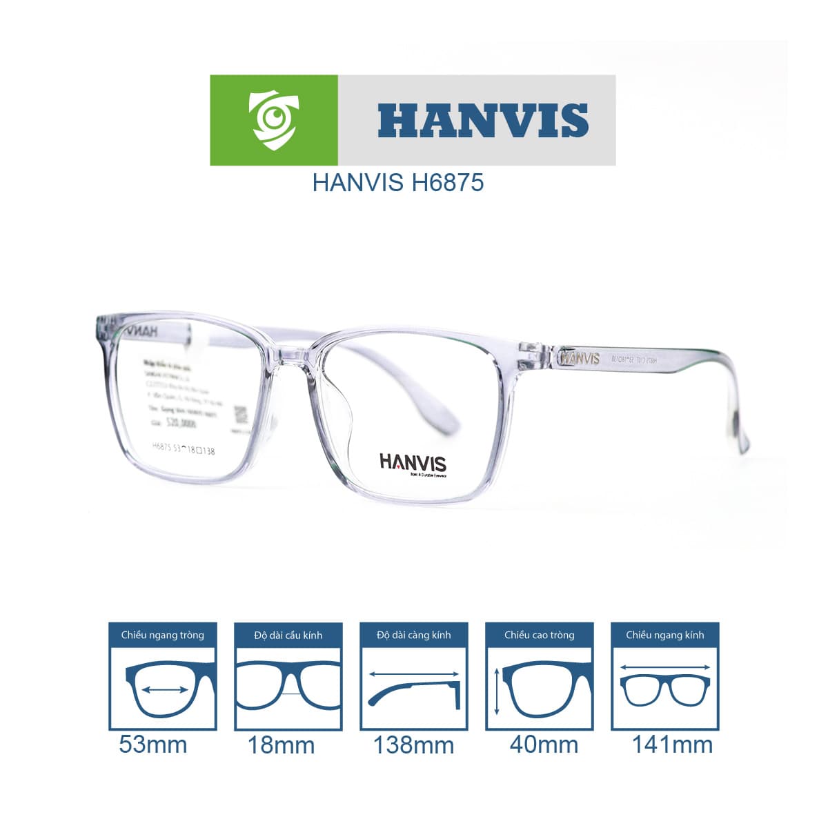 Gọng kính HANVIS H6875 - Ảnh 4