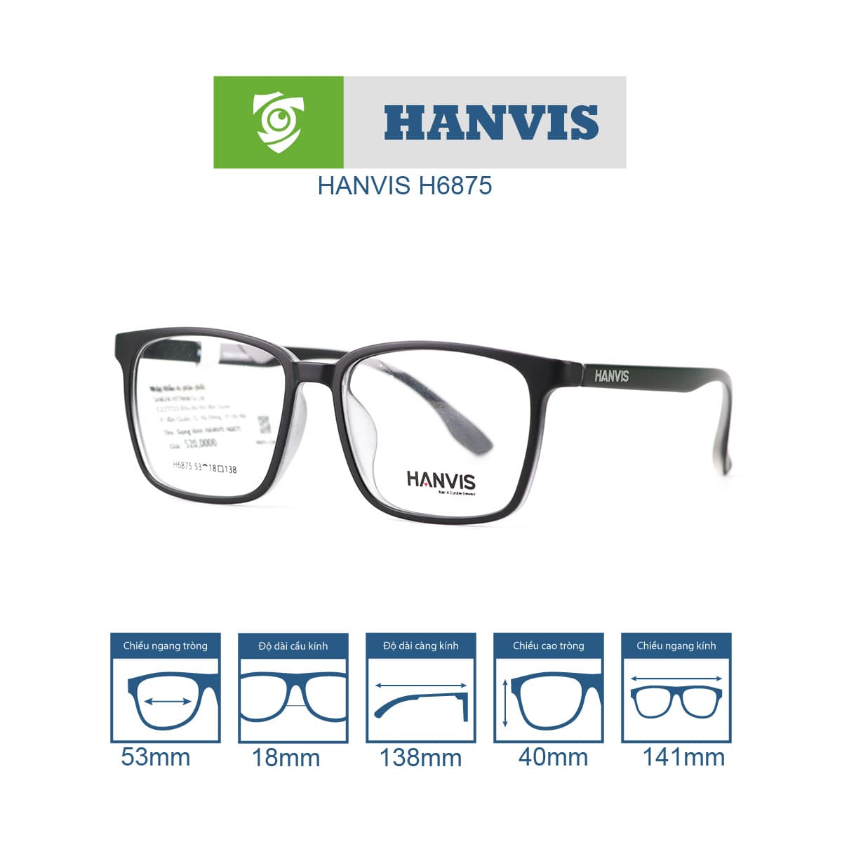 Gọng kính HANVIS H6875 - Ảnh 6