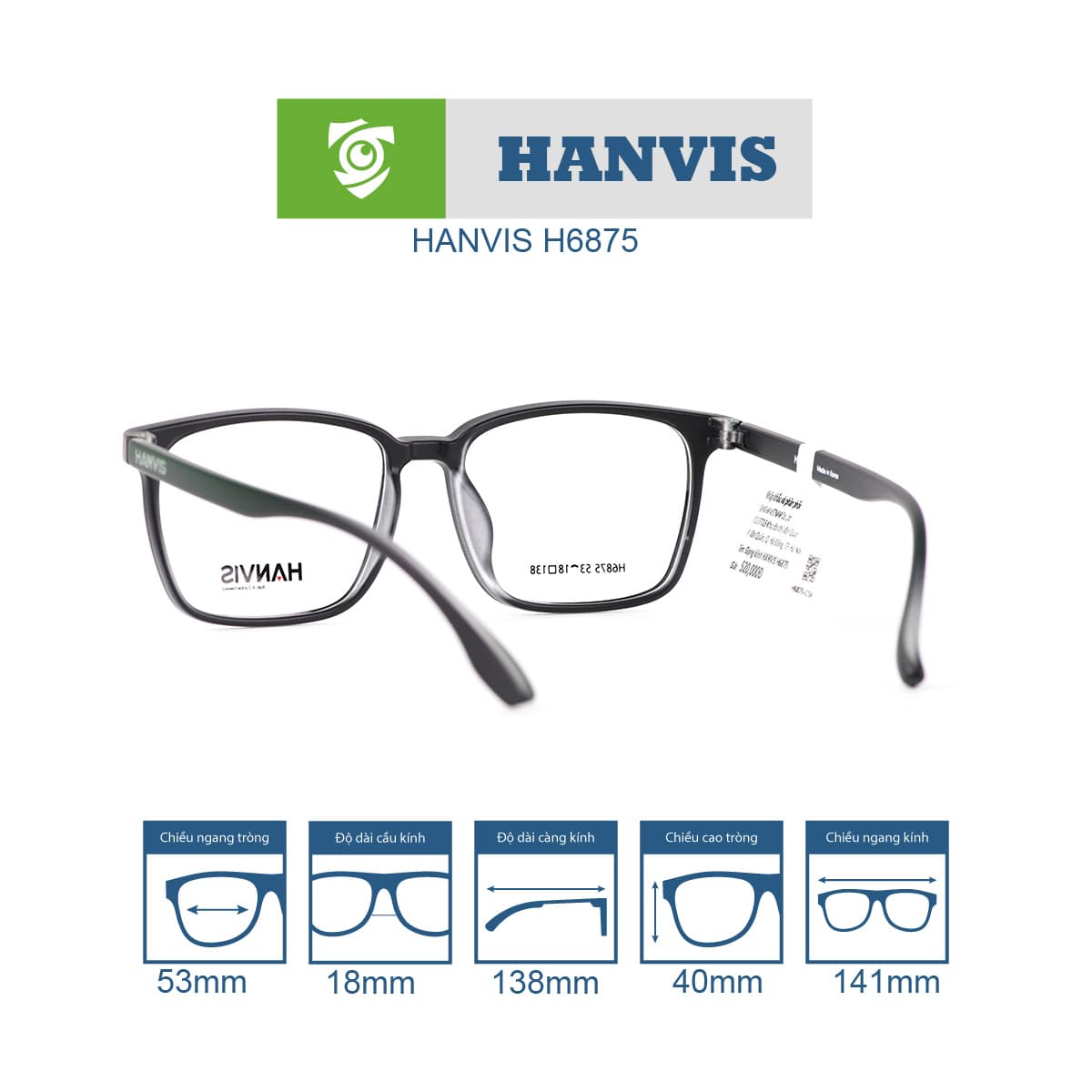 Gọng kính HANVIS H6875 - Ảnh 7