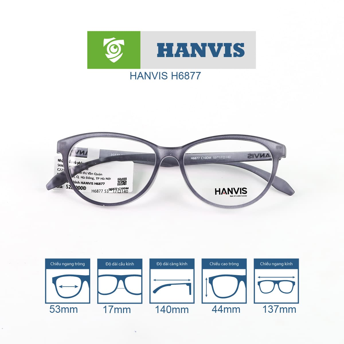 Gọng kính HANVIS H6877 - Ảnh 4