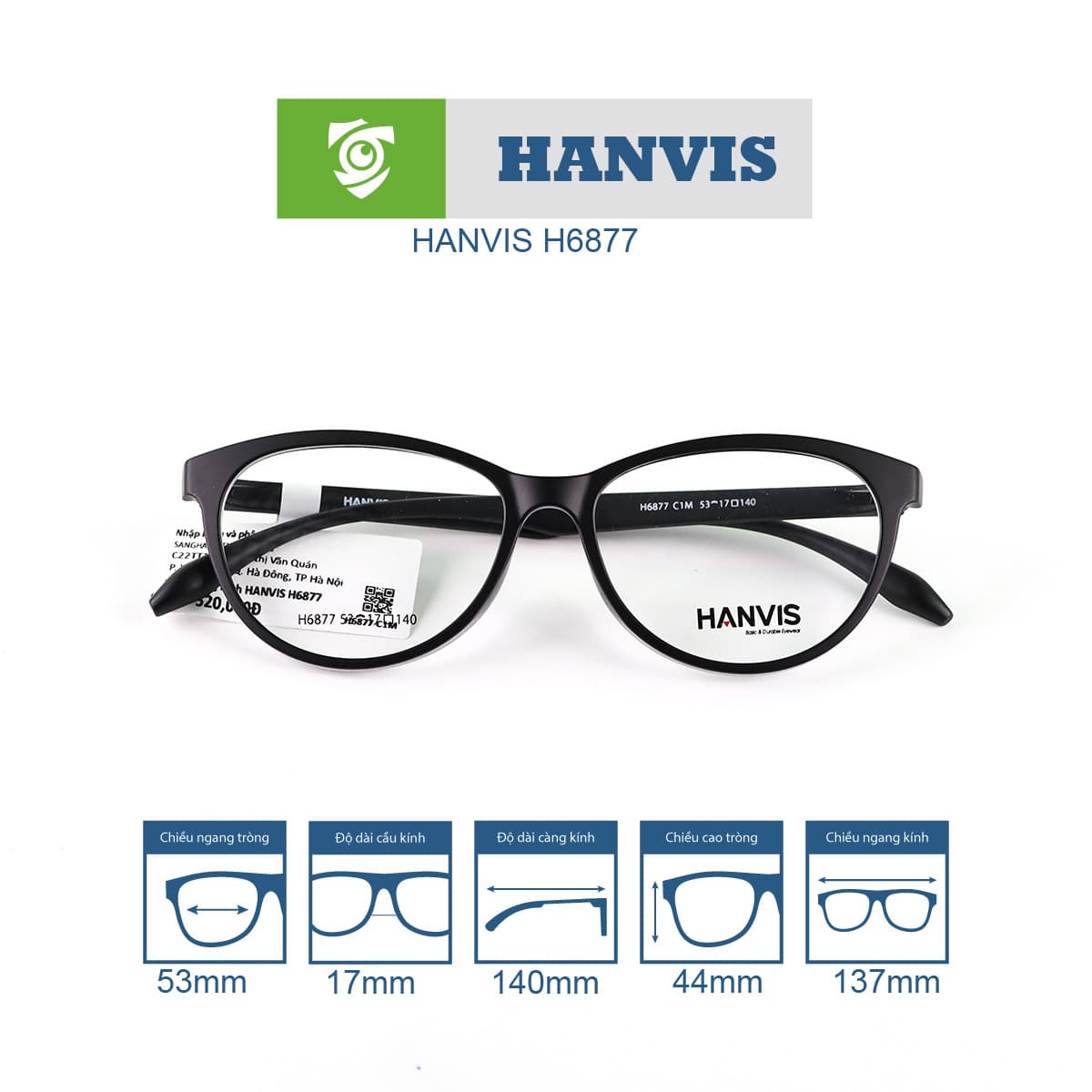 Gọng kính HANVIS H6877 - Ảnh 3