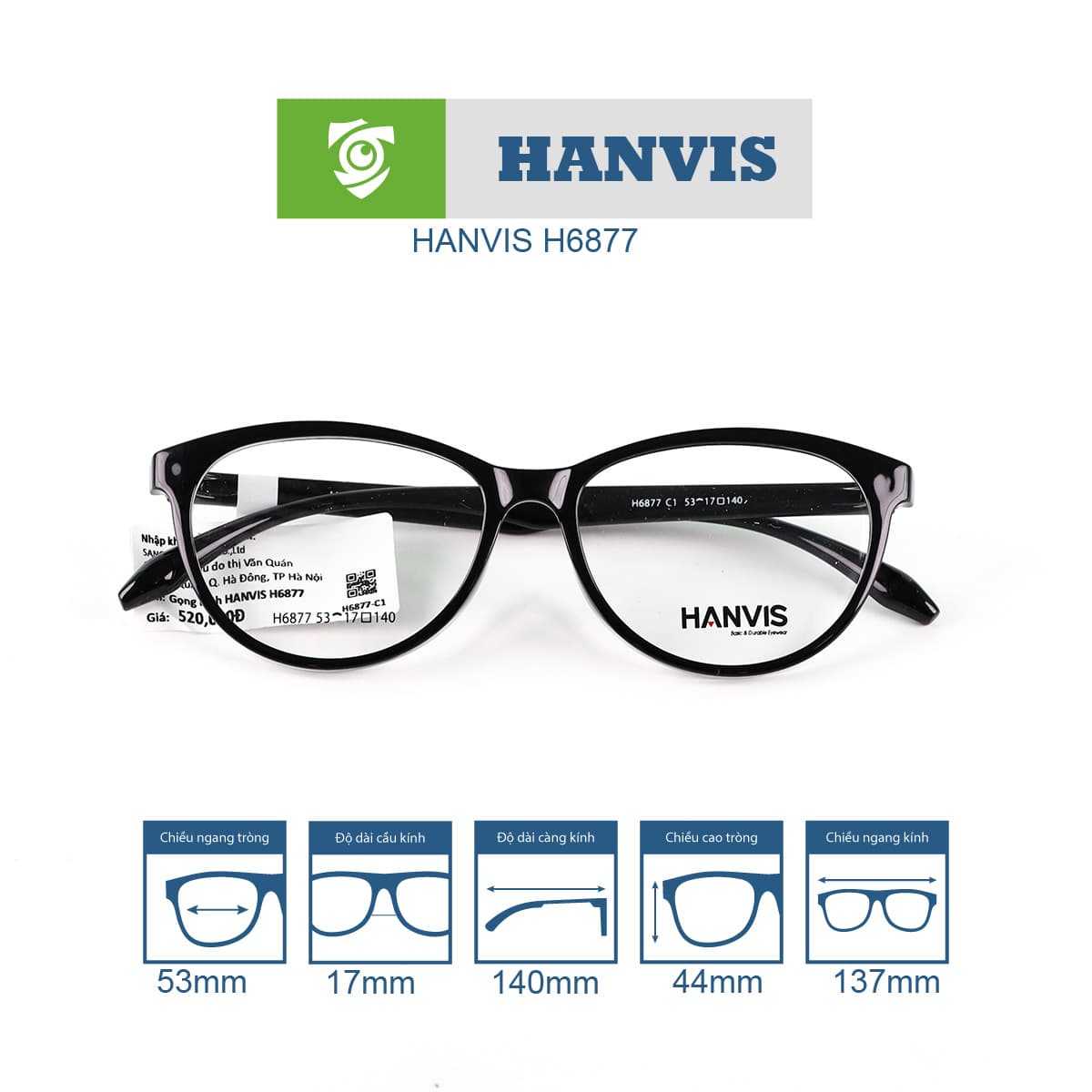 Gọng kính HANVIS H6877 - Ảnh 11