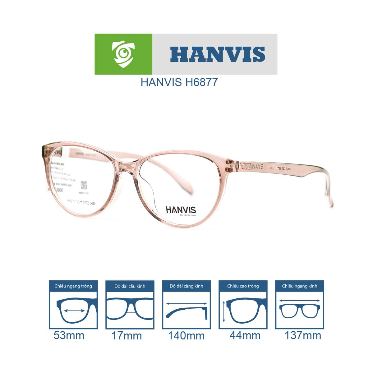 Gọng kính HANVIS H6877 - Ảnh 10