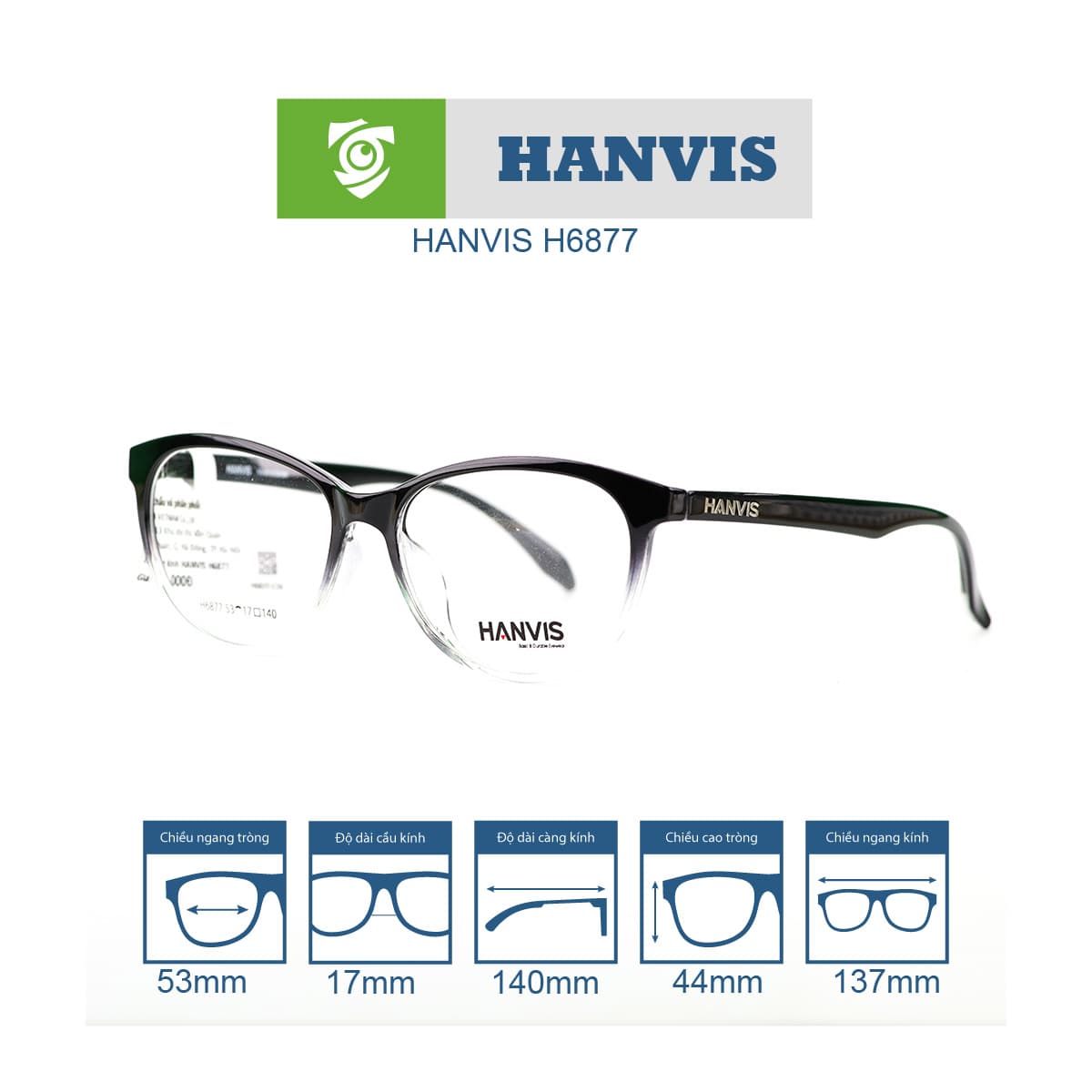 Gọng kính HANVIS H6877 - Ảnh 9