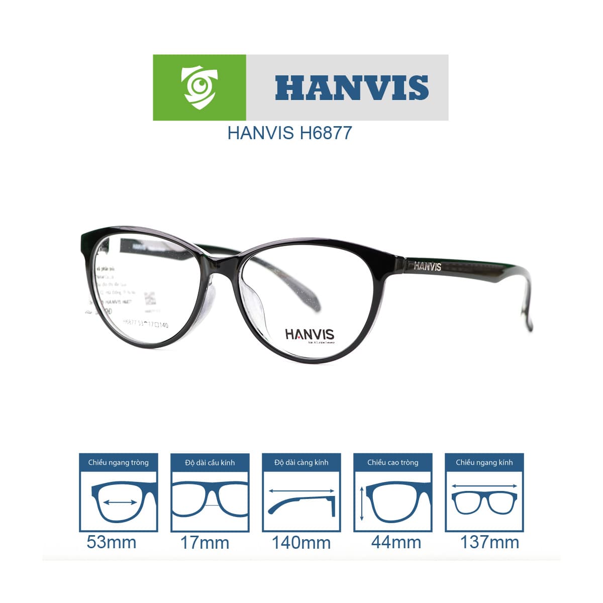 Gọng kính HANVIS H6877 - Ảnh 13