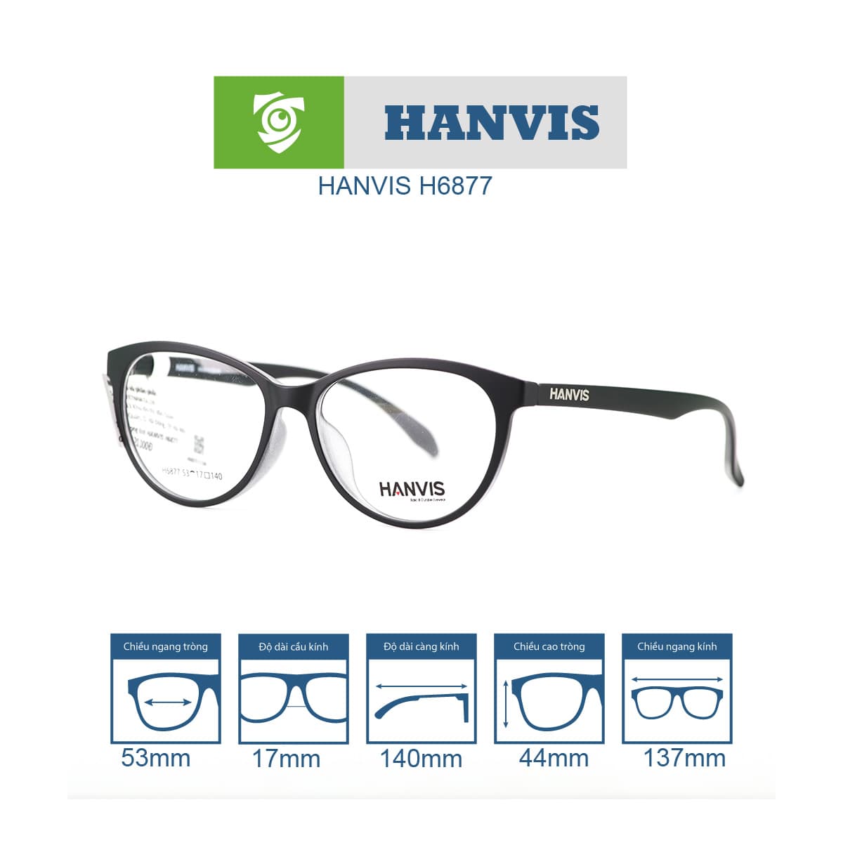 Gọng kính HANVIS H6877 - Ảnh 5