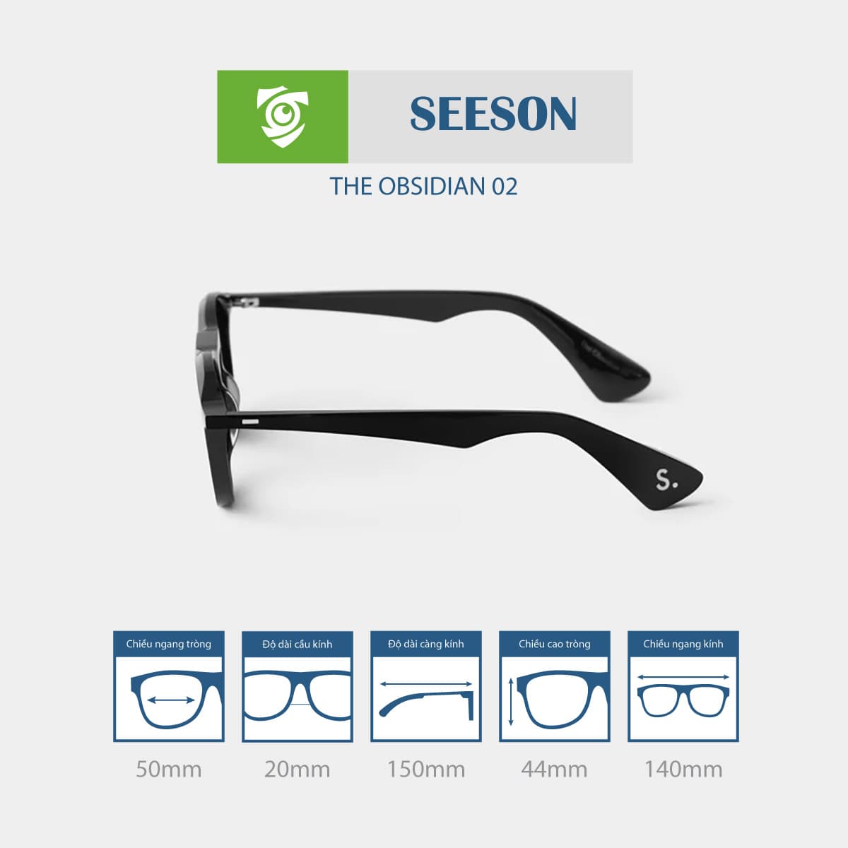 Gọng kính SEESON THE OBSIDIAN - Ảnh 13