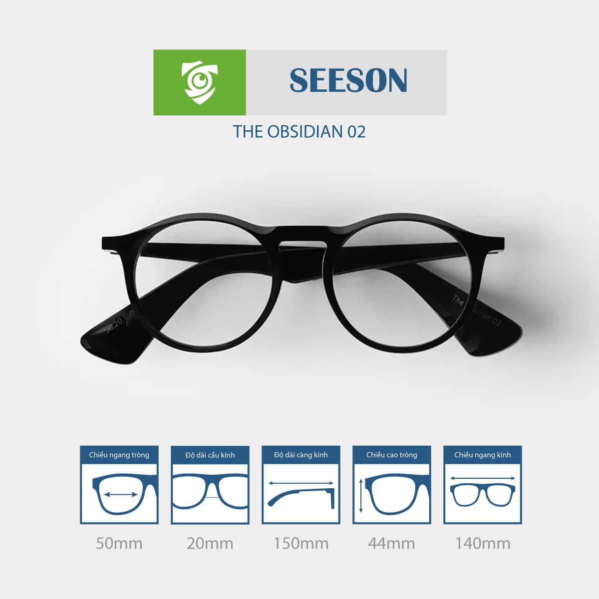 Gọng kính SEESON THE OBSIDIAN - Ảnh 1