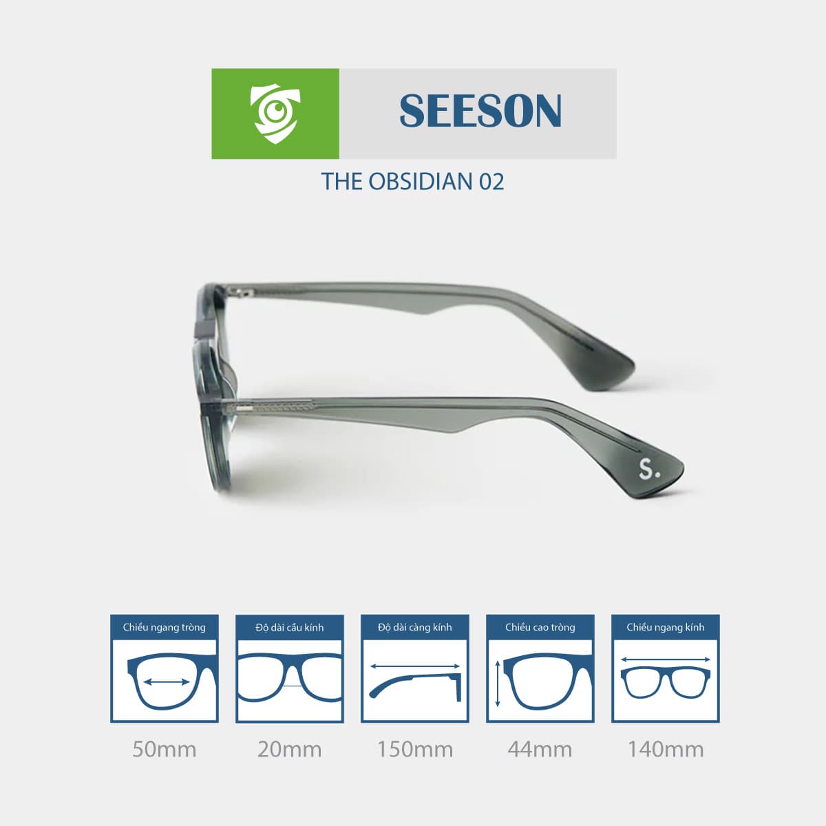 Gọng kính SEESON THE OBSIDIAN - Ảnh 10