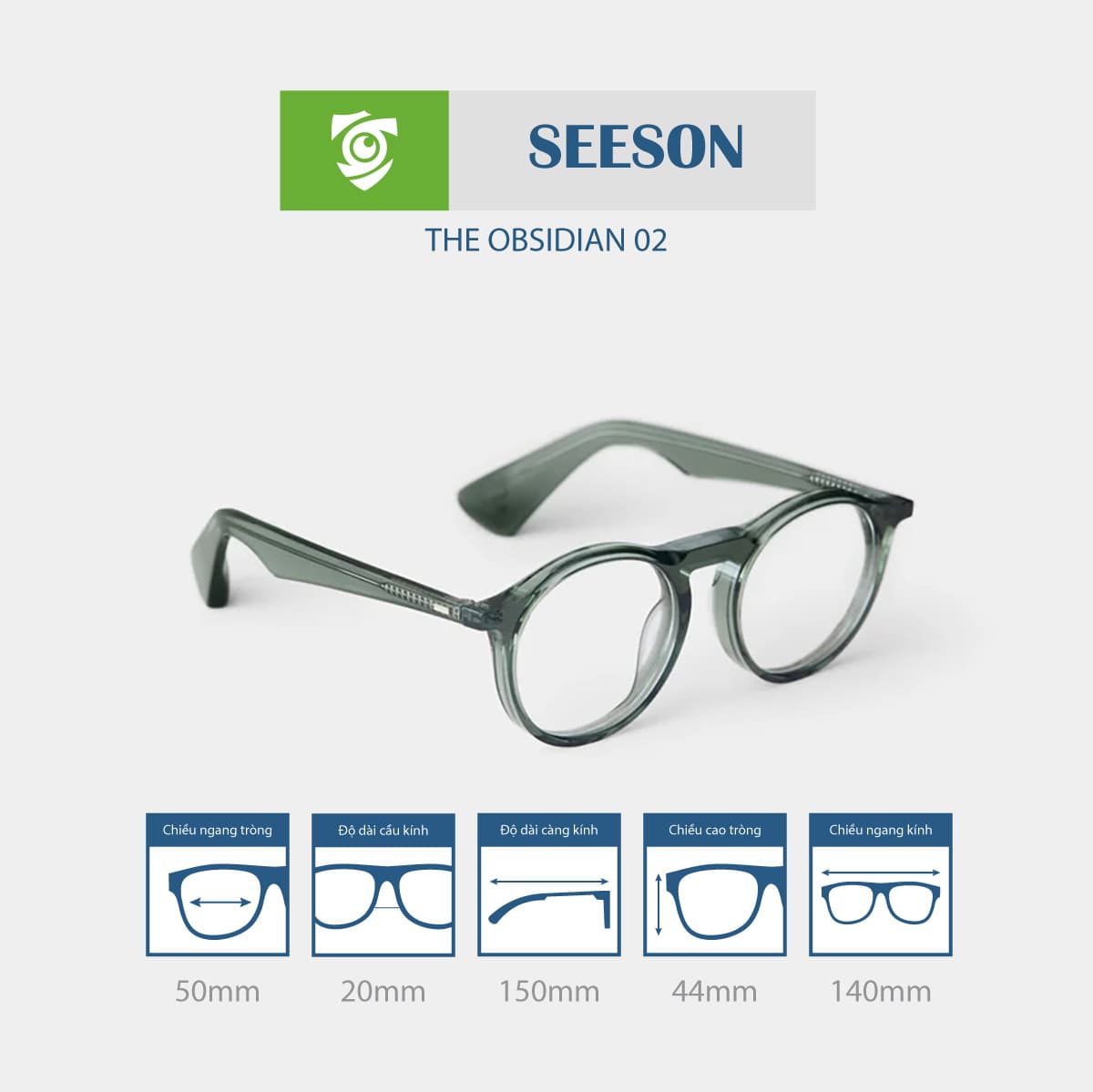 Gọng kính SEESON THE OBSIDIAN - Ảnh 8