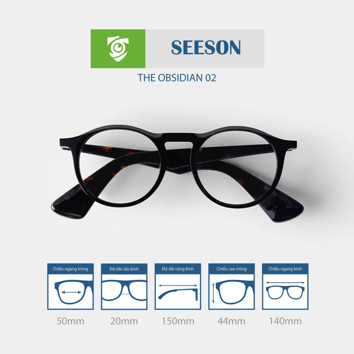 Gọng kính SEESON THE OBSIDIAN - Ảnh 6