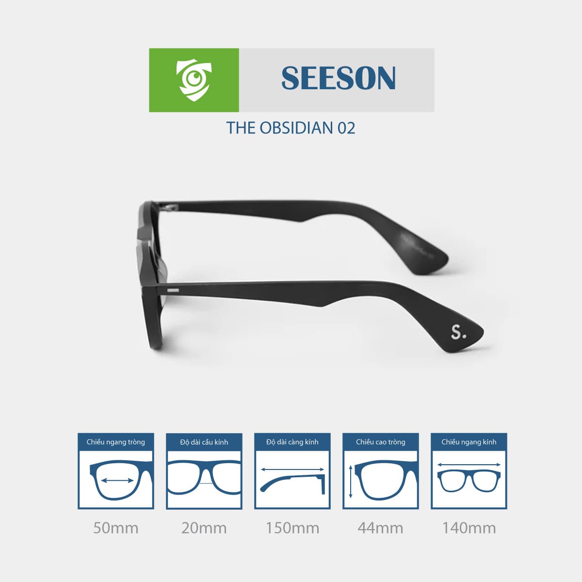 Gọng kính SEESON THE OBSIDIAN - Ảnh 4