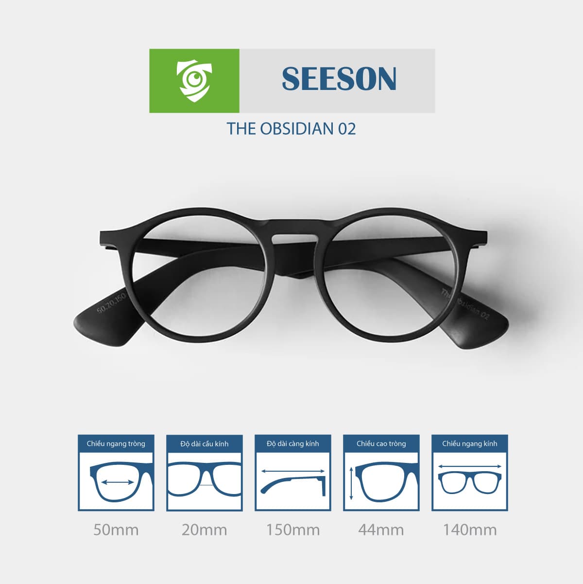 Gọng kính SEESON THE OBSIDIAN - Ảnh 3