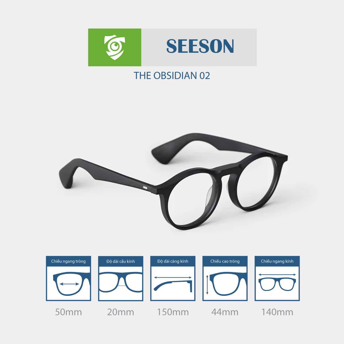 Gọng kính SEESON THE OBSIDIAN - Ảnh 2
