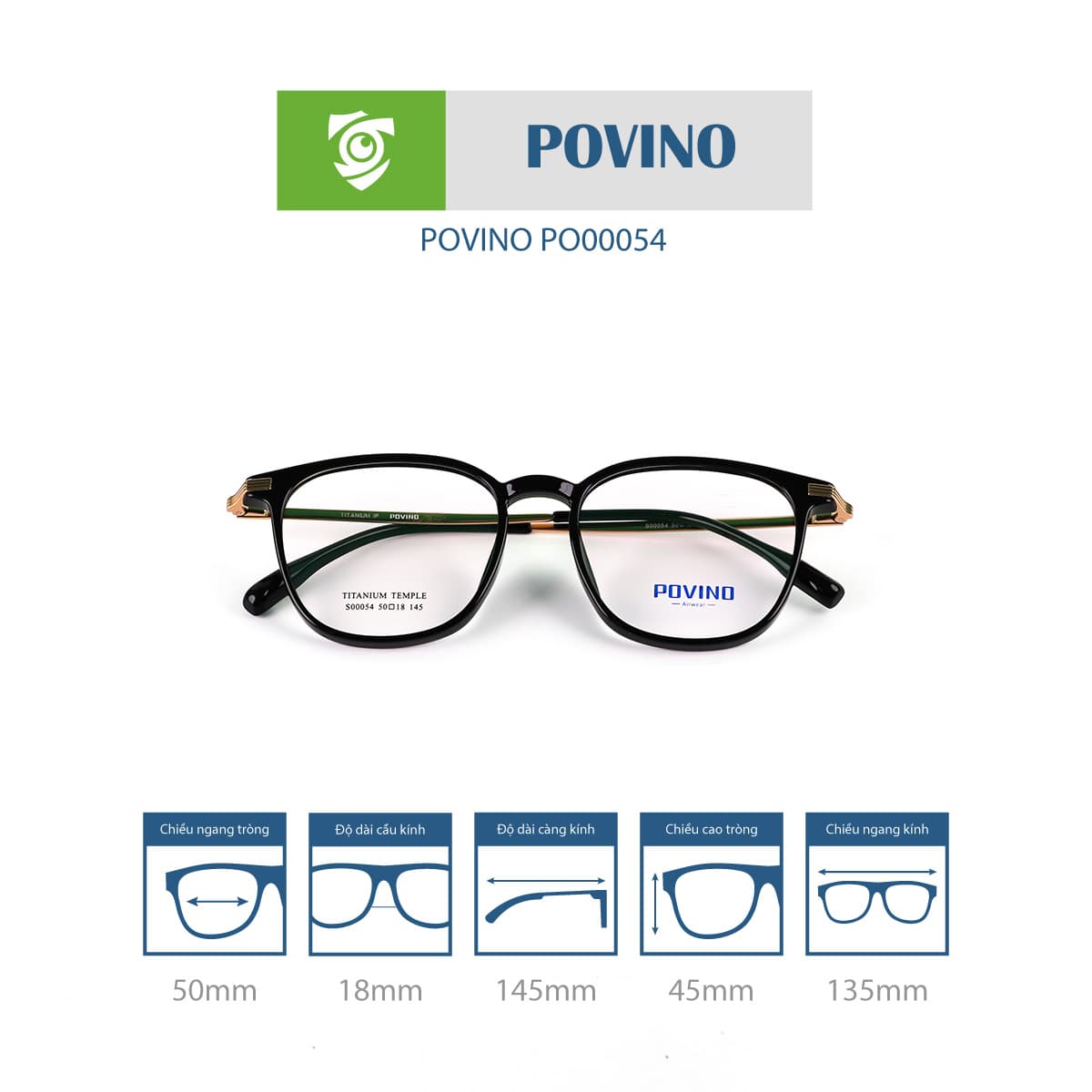 Gọng kính POVINO PO00054 - Ảnh 3