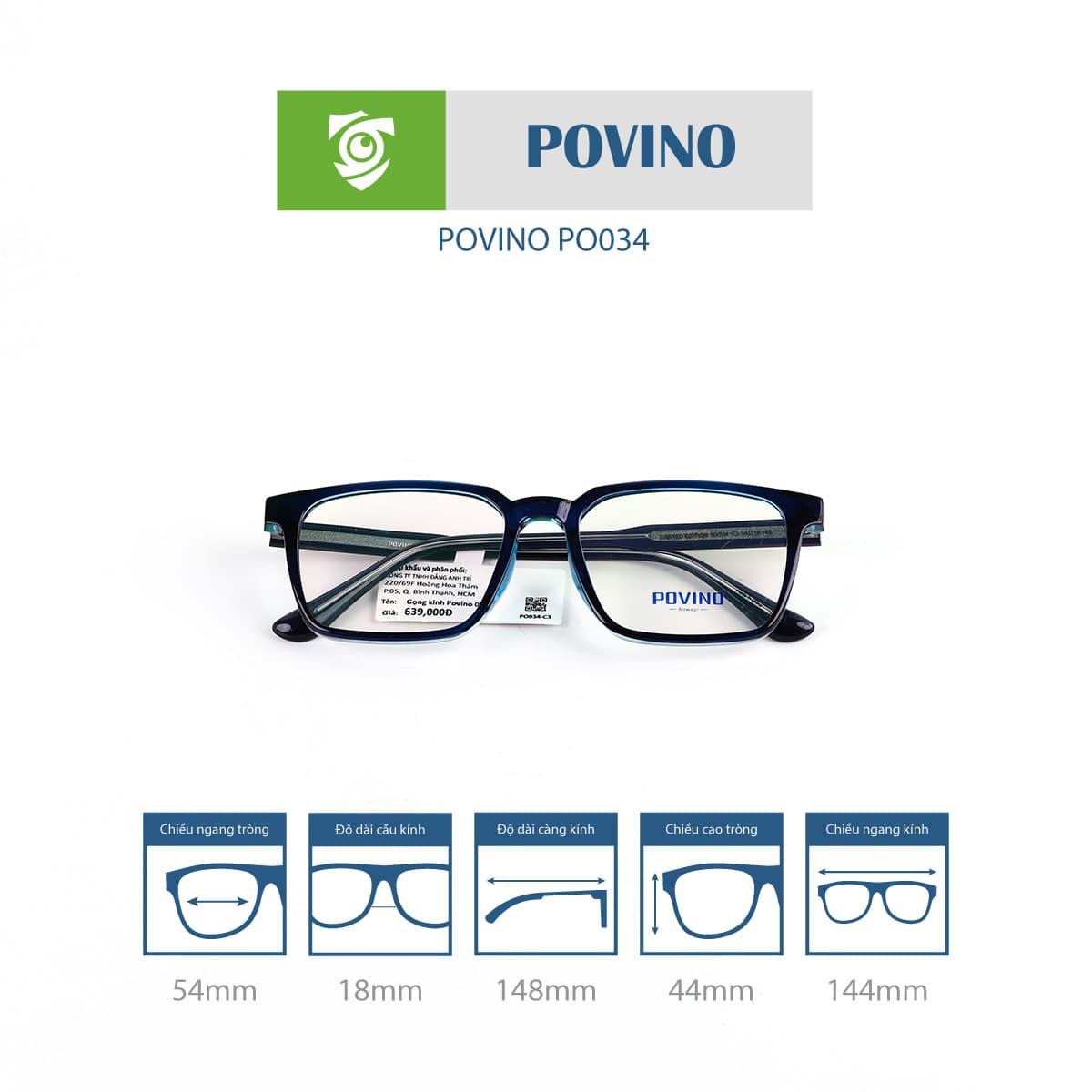 Gọng kính POVINO PO034 - Ảnh 4