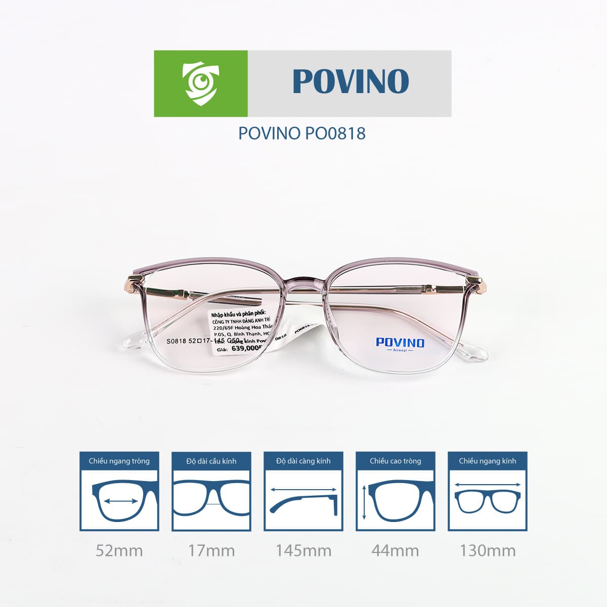Gọng kính POVINO PO0818 - Ảnh 2