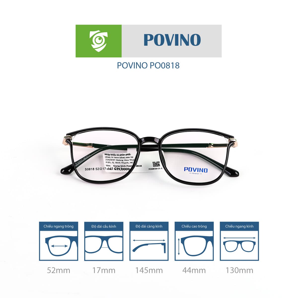 Gọng kính POVINO PO0818 - Ảnh 10