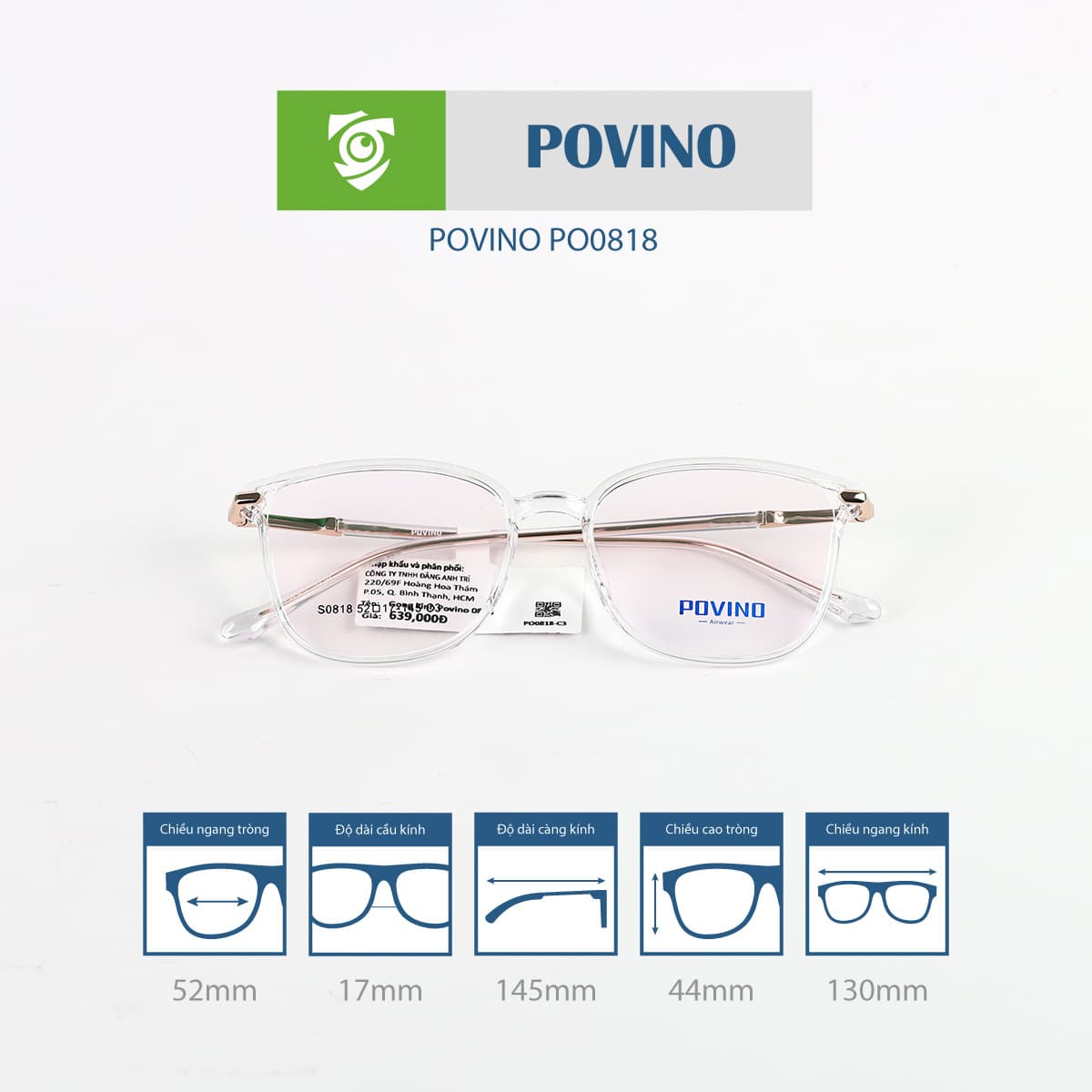 Gọng kính POVINO PO0818 - Ảnh 9