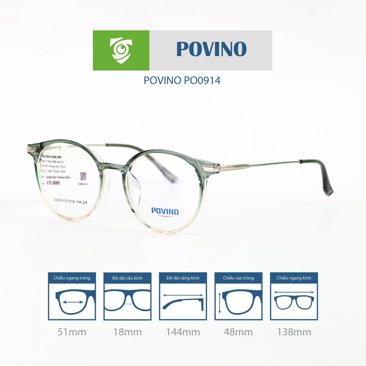 Gọng kính POVINO PO0914 - Ảnh 13