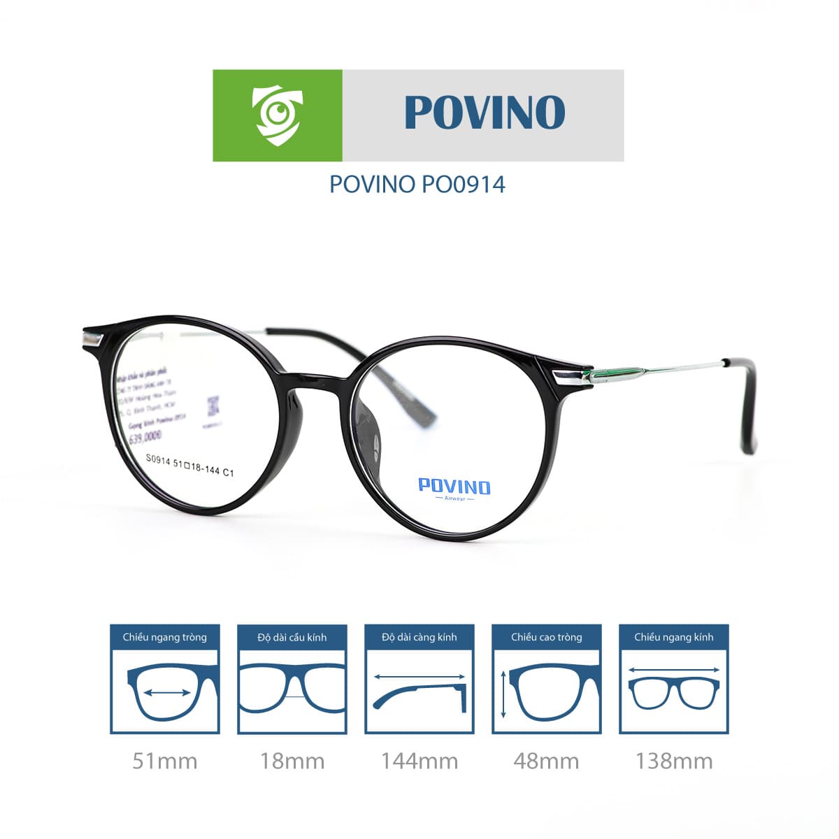 Gọng kính POVINO PO0914 - Ảnh 10