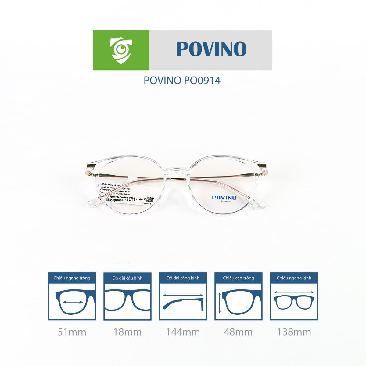 Gọng kính POVINO PO0914 - Ảnh 8