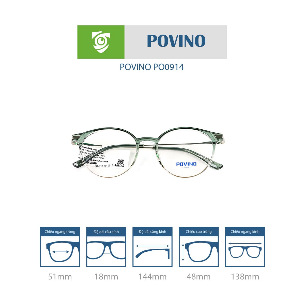 Gọng kính POVINO PO0914 - Ảnh 7