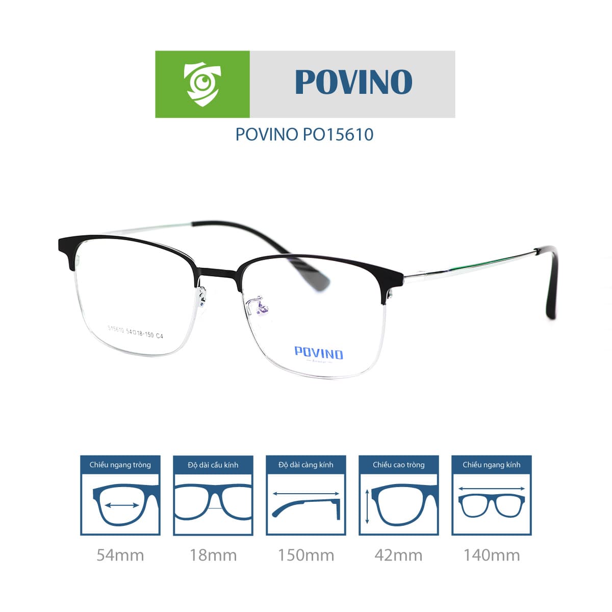 Gọng kính POVINO PO15610 - Ảnh 16